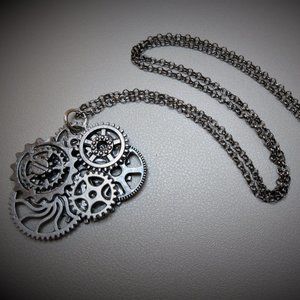 Steam Punk Necklace Metal Victorian Edwardian Style Steampunk